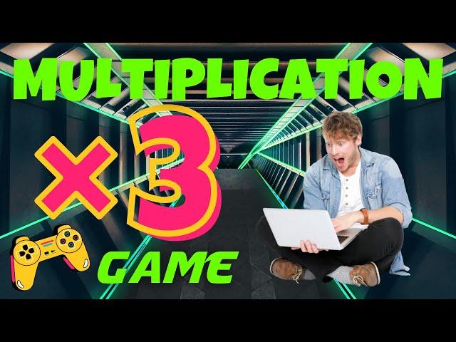 3X MULTIPLICATION GAME! BRAIN BREAK EXERCISE, MOVEMENT ACTIVITY. MATH GAME. TIMES TABLES