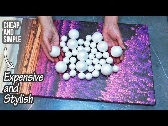 I took an old painting, foam balls and this is what came out of it! Watch to the end!