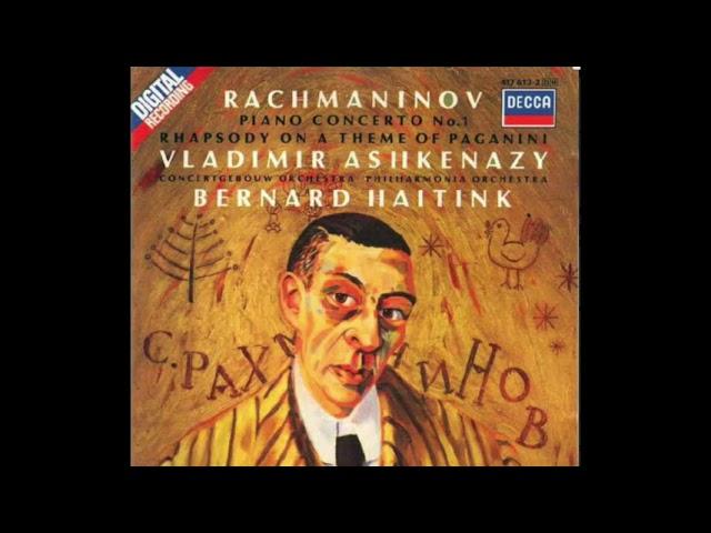 Rachmaninov:  Rhapsody on a Theme of Paganini. Vladimir Ashkenazy and the Philharmonia Orchestra.