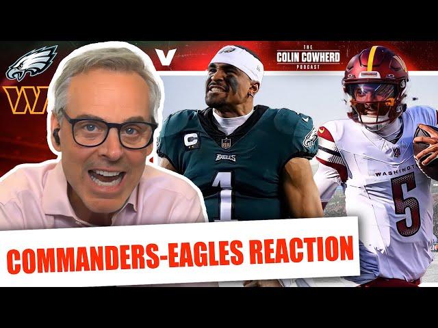 Commanders-Eagles Reaction: Saquon Barkley & Jalen Hurts lead Philadelphia | Colin Cowherd NFL