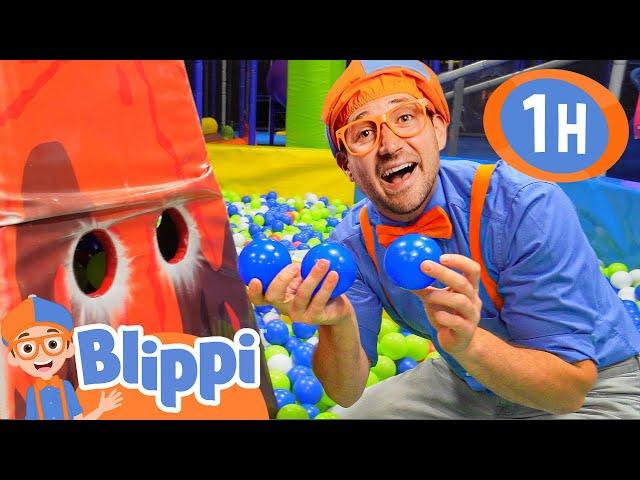 Blippi Visits an Indoor Play Place (LOL Kids Club)! | 1 HOUR OF BLIPPI TOYS!