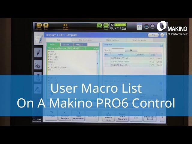 Makino Tech Tip - DA300Package VMC user macros