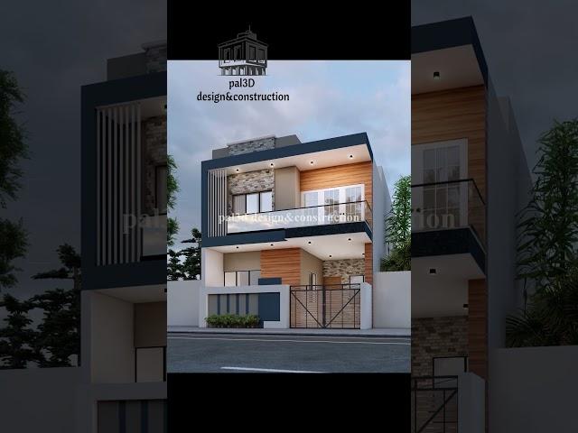 25by50 house elevation design(voice generated by 11.ai) #construction #homedesign #architectual