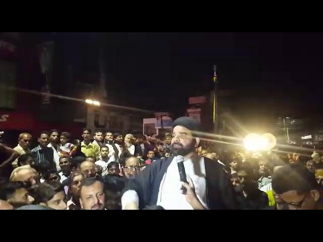 Moulana Dr shahwar husain amrohavi juloos e aza me maqsad e Imam e Hussain a.s bayan karte hoe