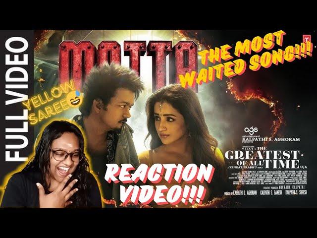 Full Video: MATTA | The G.O.AT | REACTION VIDEO | Thalapathy Vijay | Venkat Prabhu | U1