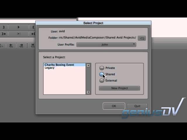 Avid Media Composer - Creating a new Project