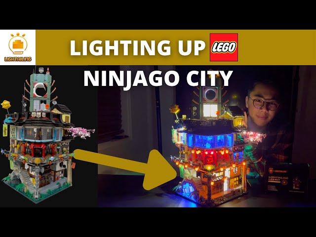 HOW TO Light Up LEGO Ninjago City (2017)! Magic with Lighttailing!