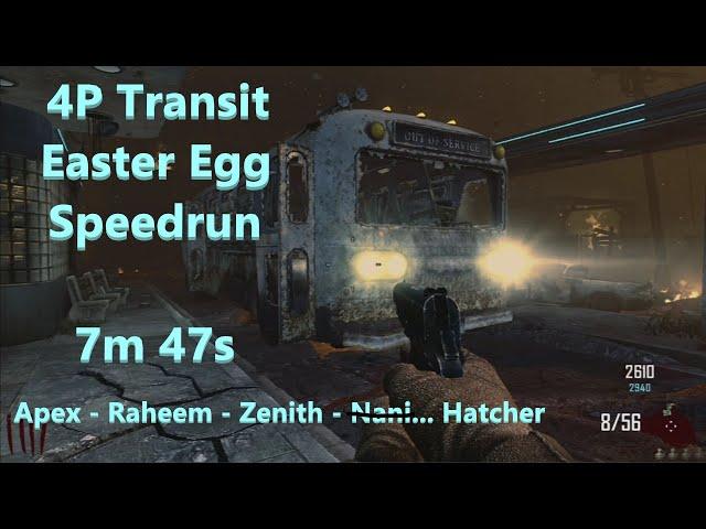 TranZit 4p easter egg speedrun with one cool kid and 2 losers (feat. Nanikos)