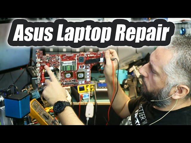 Asus GL504G Repair - Laptop Won't power On - Hidden Short circuit