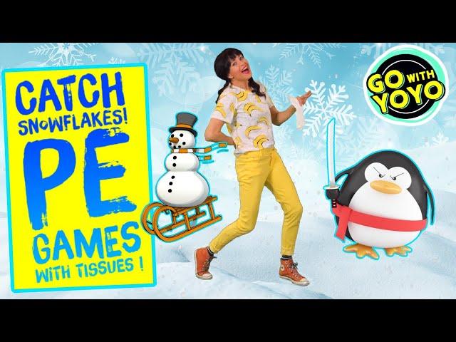 SNOWFLAKE FITNESS - PE GAMES! VIRTUAL WINTER WORKOUT! Go with YoYo