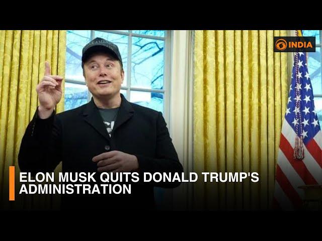 Elon Musk quits Donald Trump's Administration & more updates | DD India live | 6 PM IST