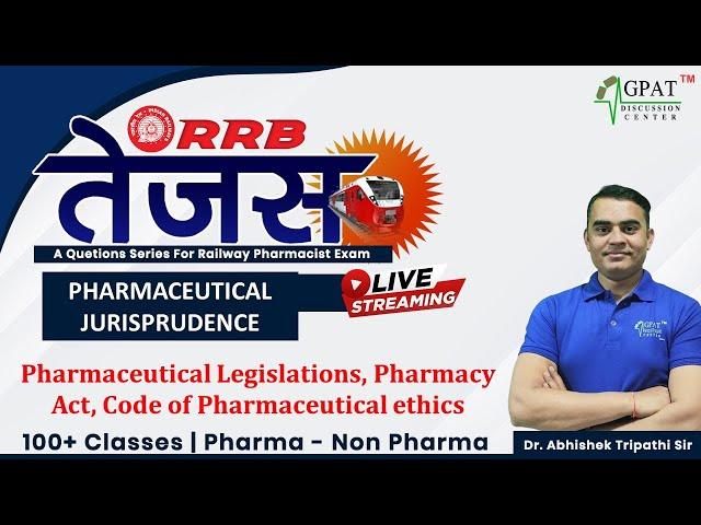 Pharmaceutical Legislations, Pharmacy Act | RRB TEJAS-RAILWAY PHARMACIST | LAW #railwaypharmacist