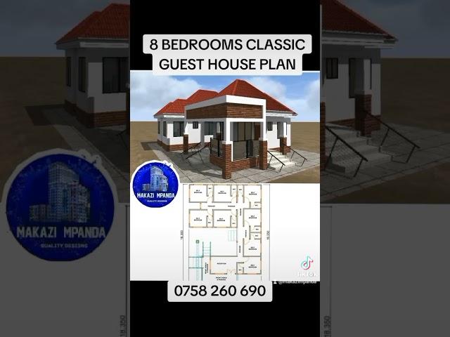 8 BEDROOMS CLASSIC GUEST HOUSE PLAN
