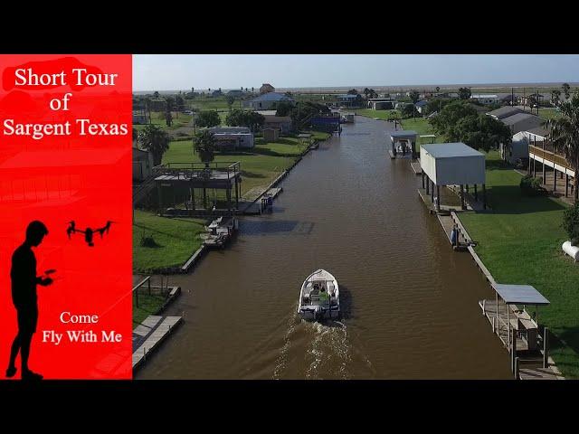 Drone footage of Sargent Texas