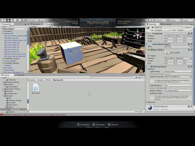 Unity Tutorial - NPC Artificial Intelligence (Blacksmith)