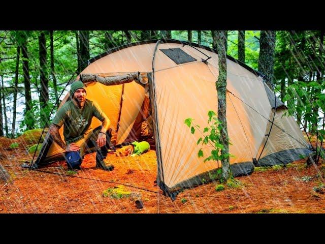 Camping In Heavy Rain Storm And High Winds - Part 2