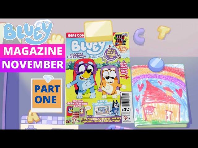 ‼️ Bluey Magazine November Issue Part 1  | Bluey Books & Crafts | Disney Jr | ABC Kids