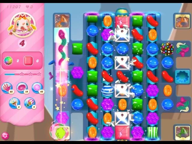 Candy Crush Saga Level 11207 - 3 Stars, 17 Moves Completed, No Boosters