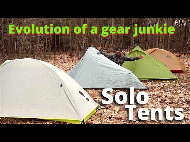 The EVOLUTION of a gear junkie Part 1  SOLO TENTS