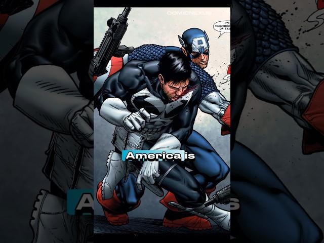 "Not against you, cap" the Punisher refused to fight against Cap.