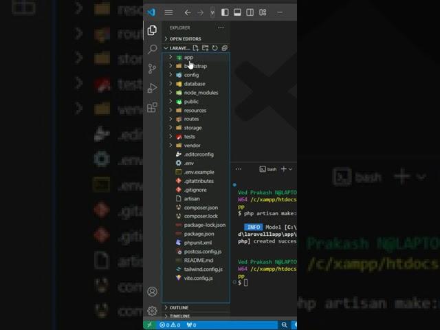 Laravel Model  - How to create a Model in Laravel #shorts  #laravelframework #php #coding