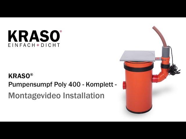 Montagevideo KRASO Pumpensumpf Poly 400 -Fäkalien- Installation