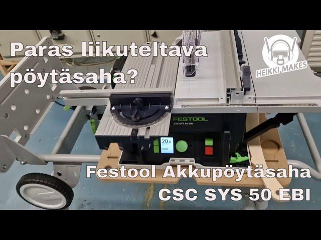 Hiplaillaan hyvää mutta ei halpaa pöytäsirkkeliä - Akkupöytäsaha CSC SYS 50 EBI