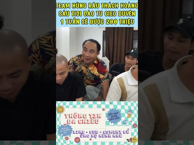 HÙNG RÂU THÁCH HOÀNG SÁU: 200 TRIỆU TU GIEO DUYÊN 7 NGÀY? #suminhtue #thichminhtue #tintuc