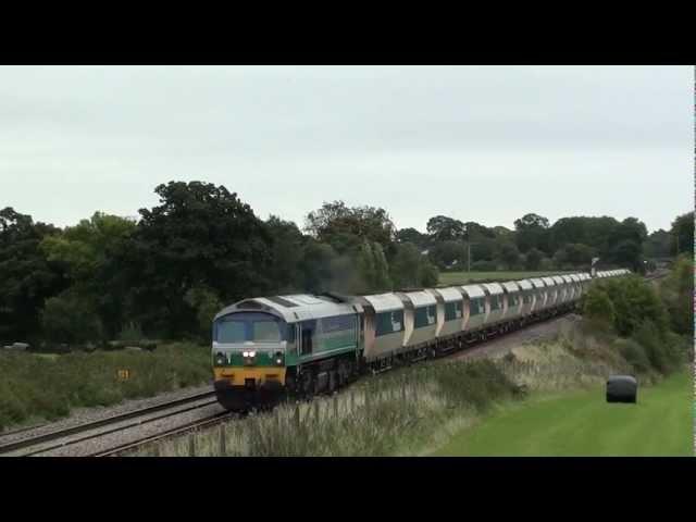 Mendip Rail Class 59 Westbound, approaching Woodborough 19.09.11