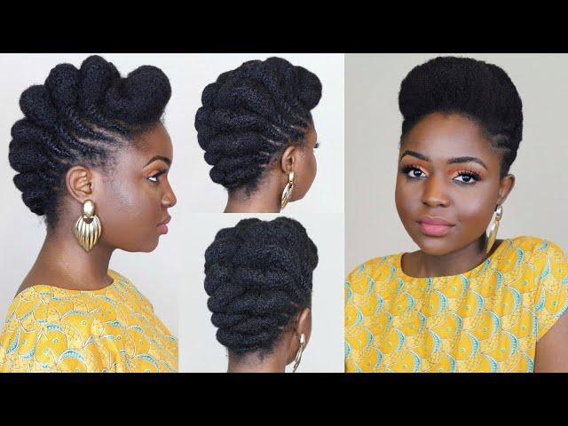 CLASSY ROLL & TUCK UPDO on natural hair ft Alikay Naturals