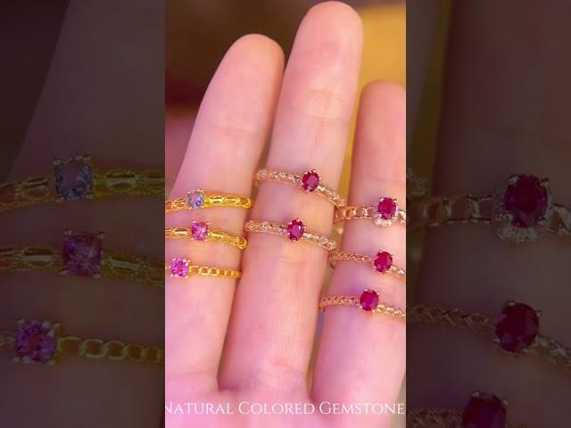 Natural ruby ring18k gold set with natural ruby #naturalruby #rubyring #ring