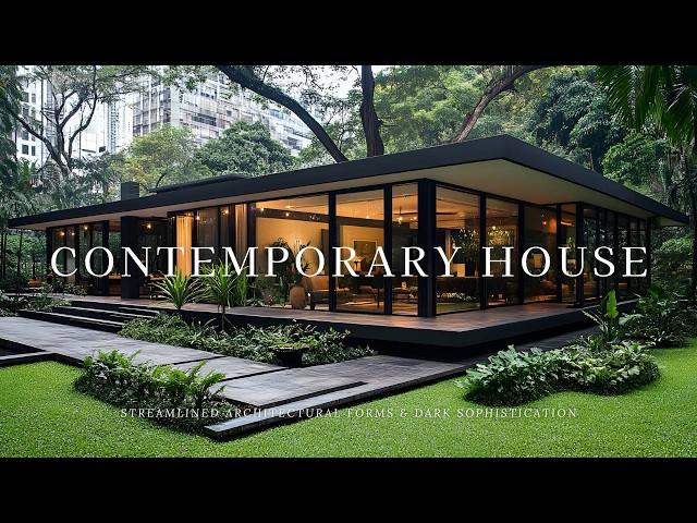 Contemporary House Design: A Journey into Dark Sophistication and Streamlined Forms