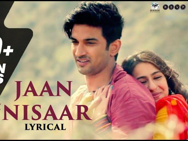 Jaan Nisaar - slowed+reverb| Arijit Singh | Sushant Singh Rajput | Sara Ali Khan| Amit Trivedi