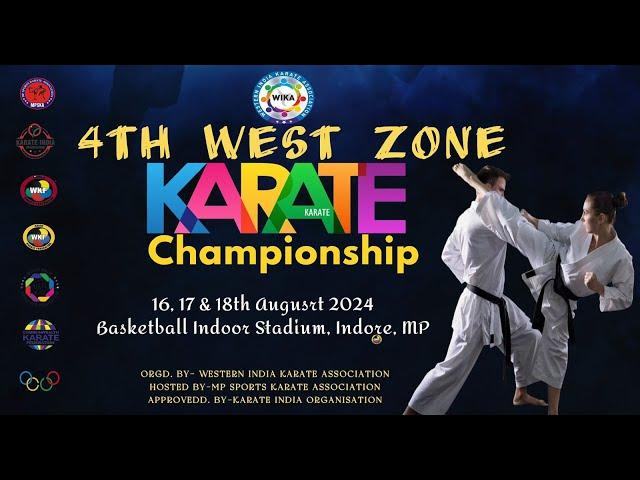 Live [18th August] - 4th West Zone Karate Championship – 2024, Indore [Day-3]