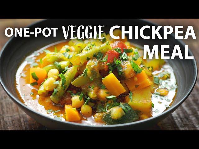 One Pot CHICKPEA VEGETABLE Recipe | Easy Vegetarian and Vegan Meals | Chickpea Recipes