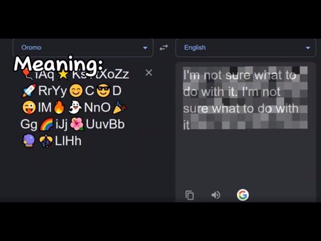 The TRANSLATION of this “random” word…
