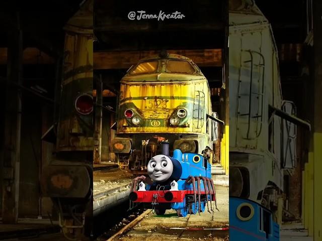 Thomas exe and choo choo charles with old train #thomasandfriends #train #sodorfallout
