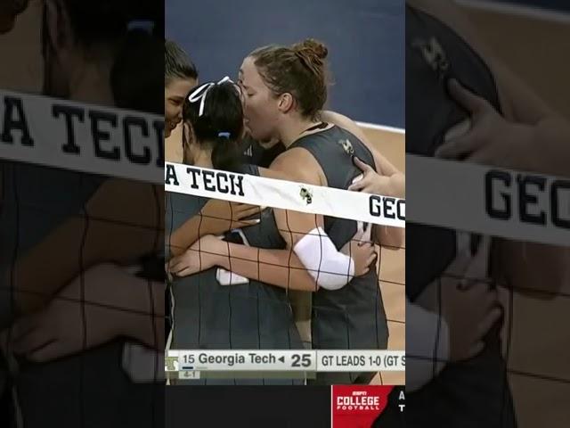 Bring the brooms out  #georgiatech #georgiatechyellowjackets #stingem #collegevolleyball #sports