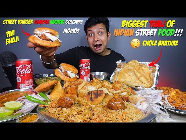 Indian Street Food!!! Chole Bhature, Momos, Chowmein, Samosa, Pav Bhaji, Litti Chokha & Spring Roll