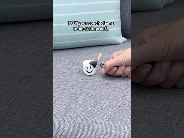 Did I just ruin my couch? Melting marshmallow on my stain proof couch!