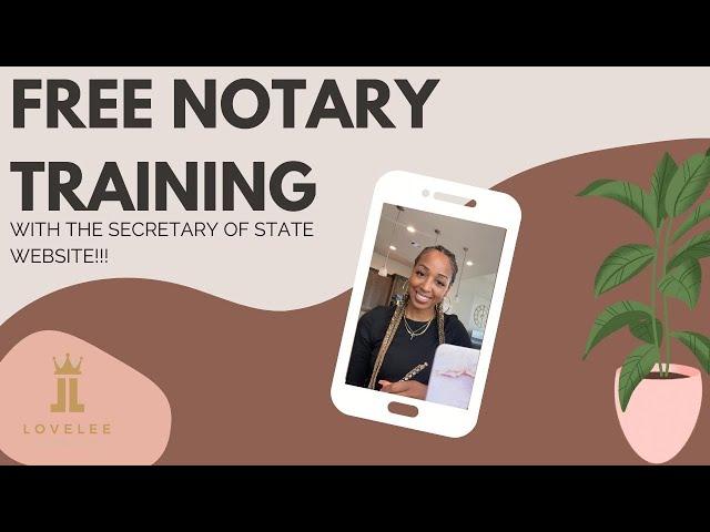 FREE NOTARY TRAINING