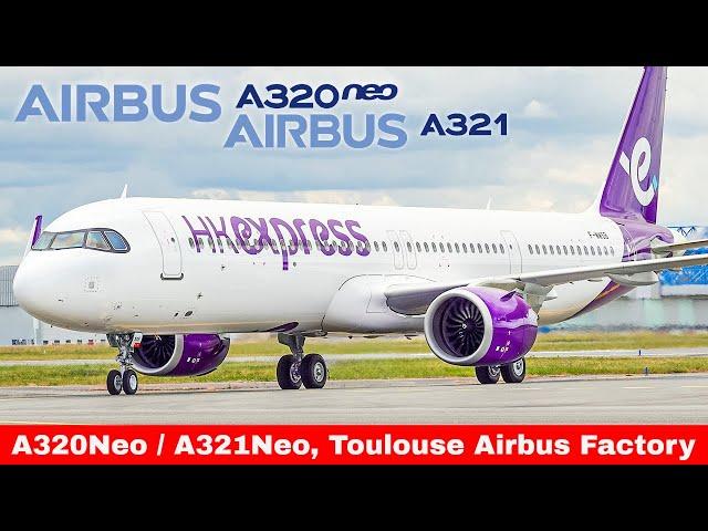 AIRBUS A320/321NEO Compilation, Airbus Toulouse Factory & Flight test (2024)