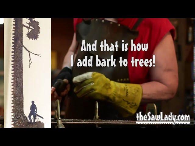 Welding to create 'tree bark' on metal