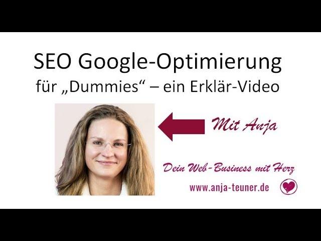 SEO für "Dummies" - SEO für Anfänger