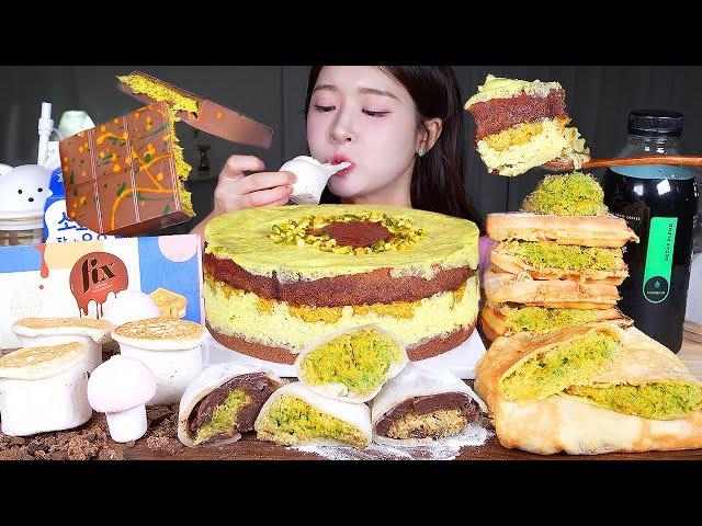 ASMR MUKBANG | Dubai Dessert Feast  Fix Dubai Chocolate, Dubai Sticky Rice Cakes, Crepes, Waffles