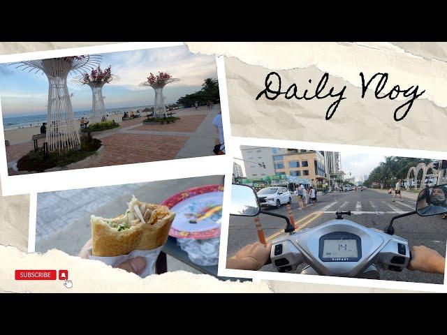 Daily Vlog 2 - Đi dạo biển ngắm hoàng hôn, thưởng thức đồ ăn vặt vỉa hè.