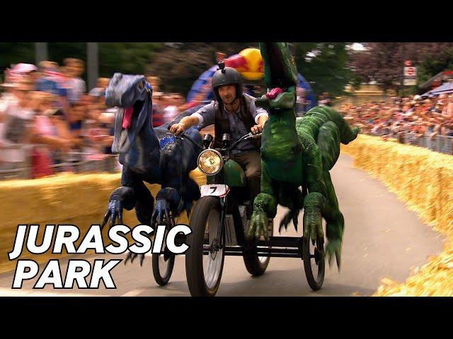 Top JURASSIC PARK cars in SOAPBOX history! #redbullsoapboxrace #jurassicpark #jurassicworld