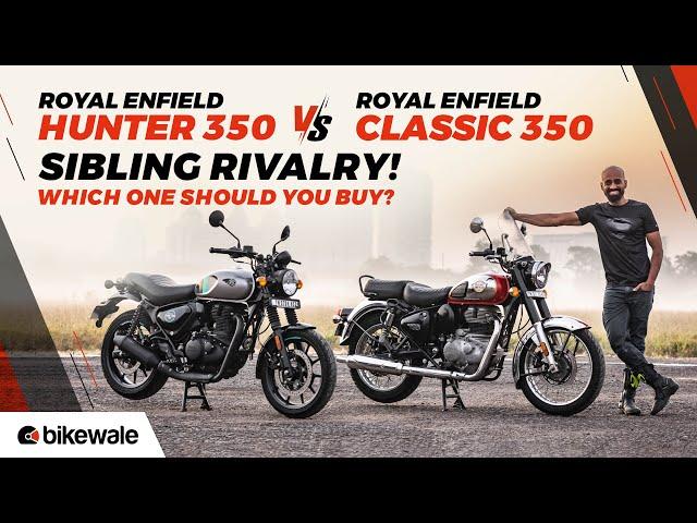 Royal Enfield Hunter 350 vs Royal Enfield Classic 350 Review | Which One Should You Buy? | BikeWale