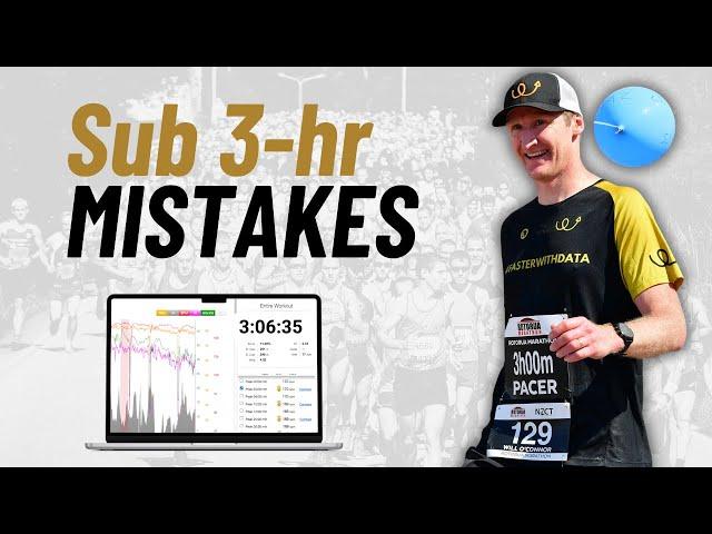 Data Dive - Sub 3 Hour Marathon MISTAKES