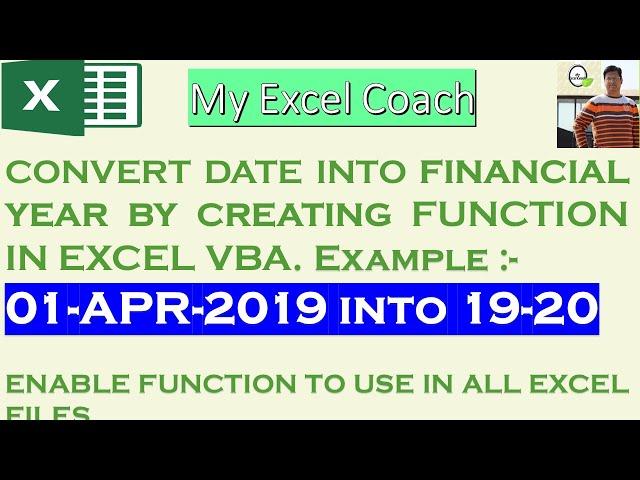 Convert date in Financial Year using Function created in vba,Enable Function To Work in all workbook